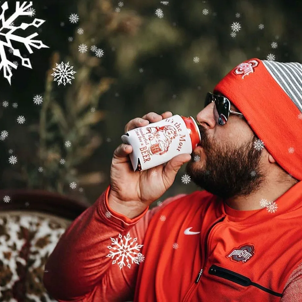 Christmas Santa Beer‎ Can Cooler Stocking Stuffer Party Favor Gift for Men